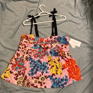 Anthropologie Floral Tank Top